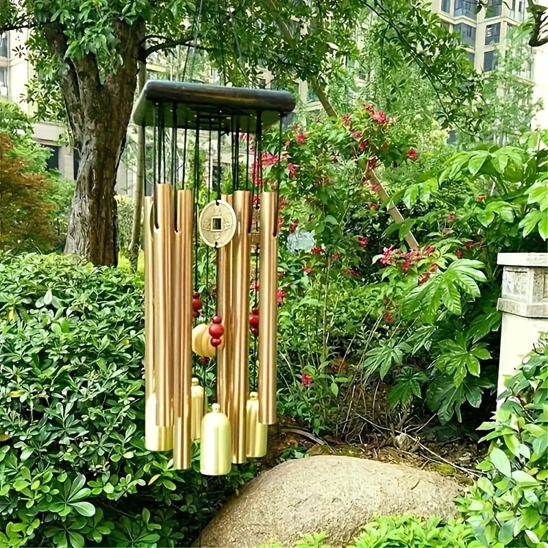Explosions Six-Tube Retro Classic Metal Wind Chime High Sense Aluminum Tube Metal Hanging Decoration Home Decoration Wind Chime - Image 4